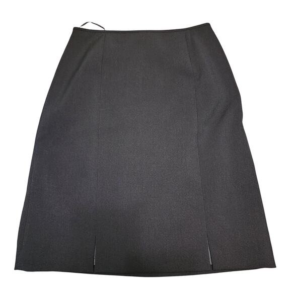 Anne Klein Black Suit Womens 12 Jacket Skirt Set Fully Lined Slits Business Work - Picture 5 of 13